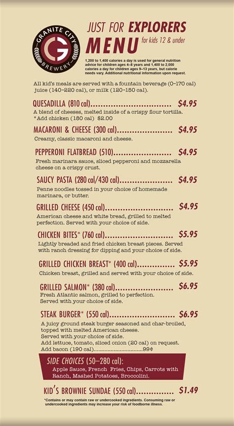 granite city food and brewery menu|granite city brunch menu.